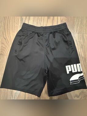 Puma Boys Black Athletic Shorts Size 7